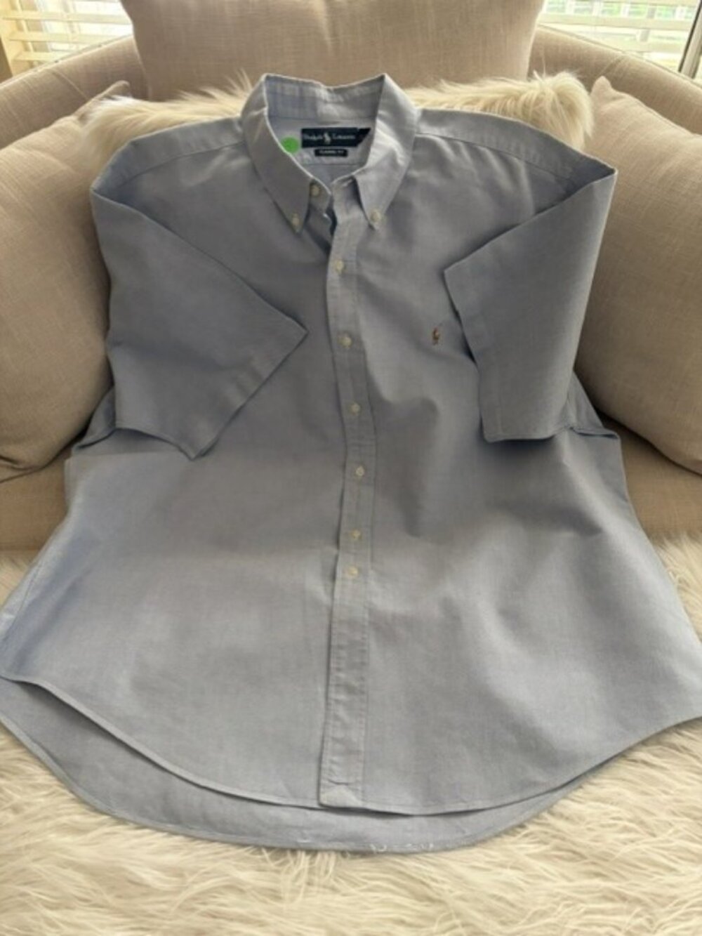 CLASSIC RALPH LAUREN SHORT SLEEVE BUTTON DOWN